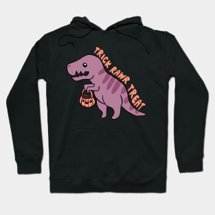 Trick rawr treat a funny T rex ready for halloween Hoodie